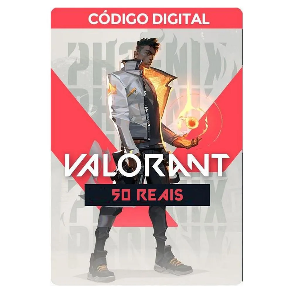 Valorant – VP Card – RIOT GAMES R$ 50 Reais – WOW Games